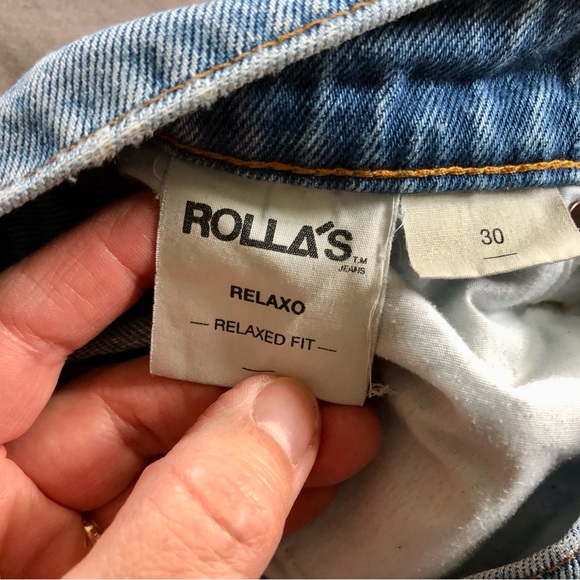 Men’s cropped raw hem denim jeans relaxed fit - Picture 3 of 5